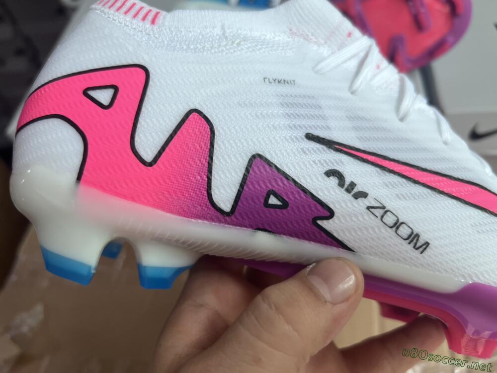 Unisex Nike Air Zoom Mercurial Vapor 15 Elite FG Football Boots - White/Pink/Purple