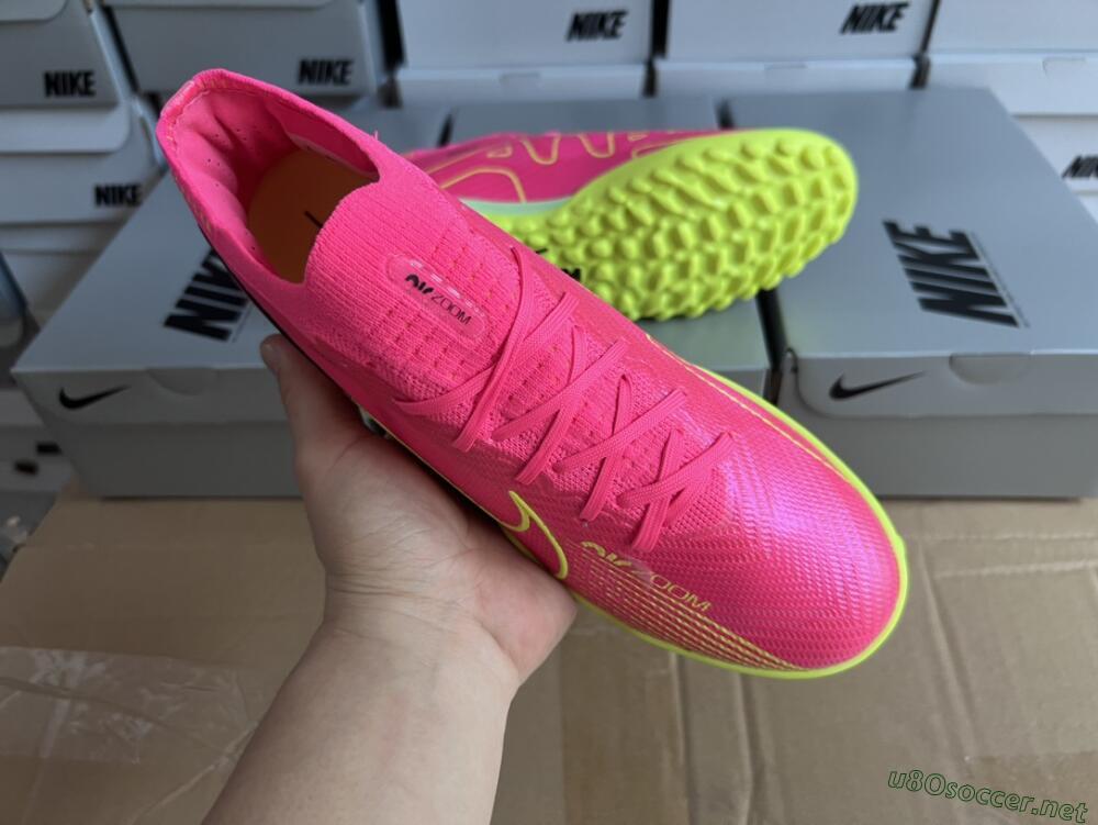Men's Nike Air Zoom Mercurial Vapor 15 Elite TF Football Shoes - Pink/Green/Black