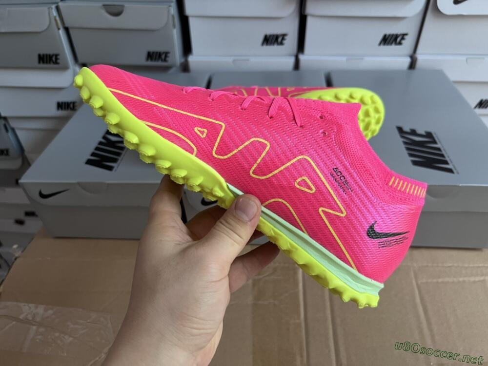 Men's Nike Air Zoom Mercurial Vapor 15 Elite TF Football Shoes - Pink/Green/Black