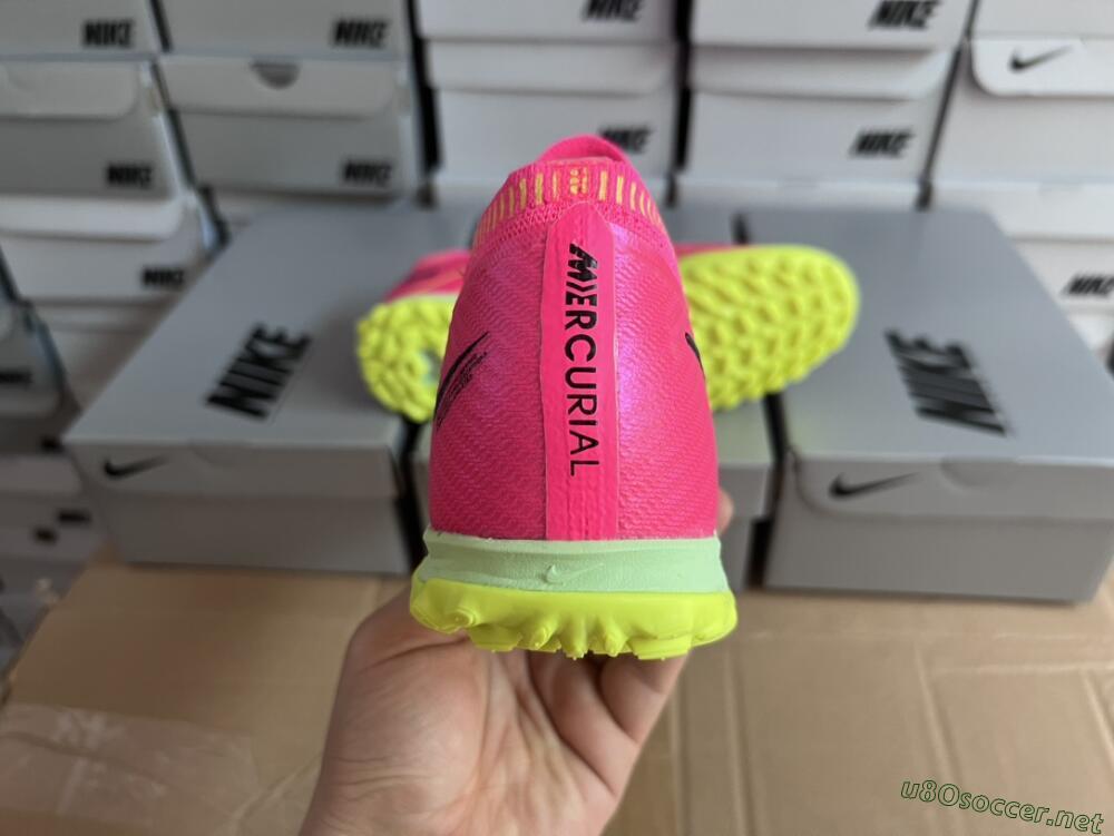 Men's Nike Air Zoom Mercurial Vapor 15 Elite TF Football Shoes - Pink/Green/Black