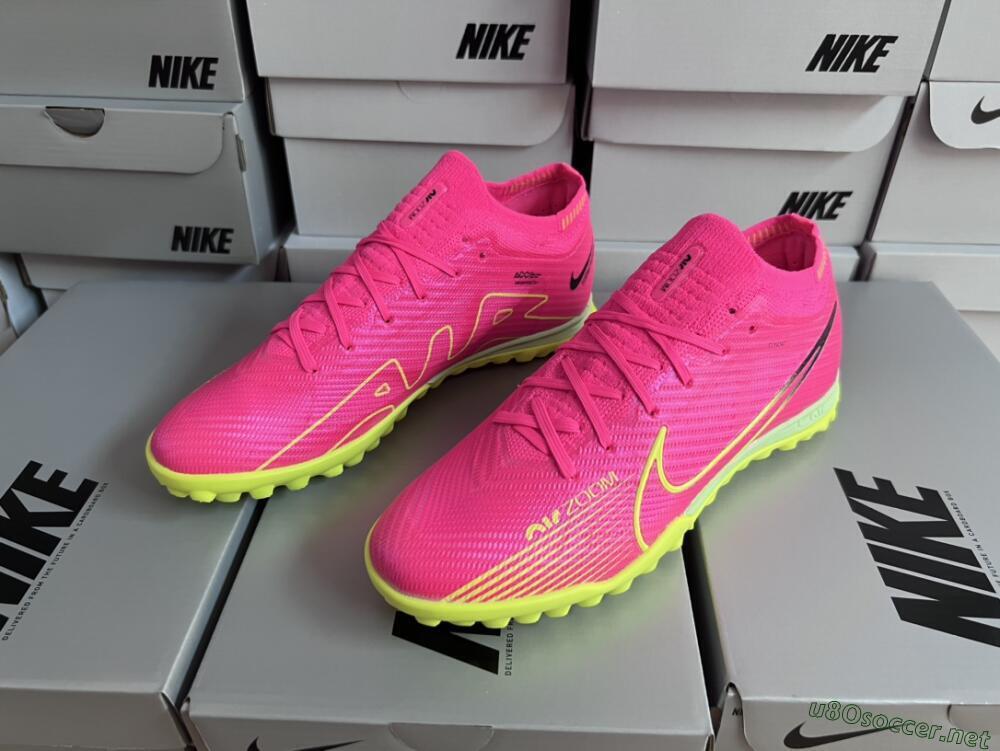 Men's Nike Air Zoom Mercurial Vapor 15 Elite TF Football Shoes - Pink/Green/Black
