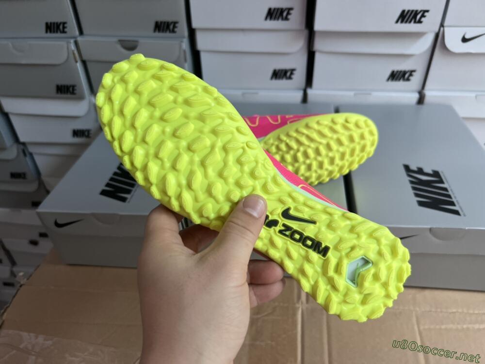 Men's Nike Air Zoom Mercurial Superfly 9 Elite TF Football Shoes - Pink/Green/Black