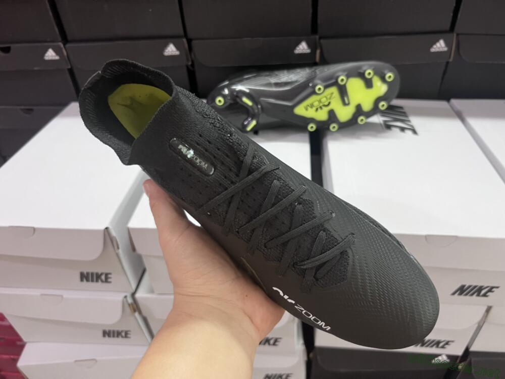 Men's Nike Air Zoom Mercurial Superfly 9 Elite AG Football Boots - Black/Green