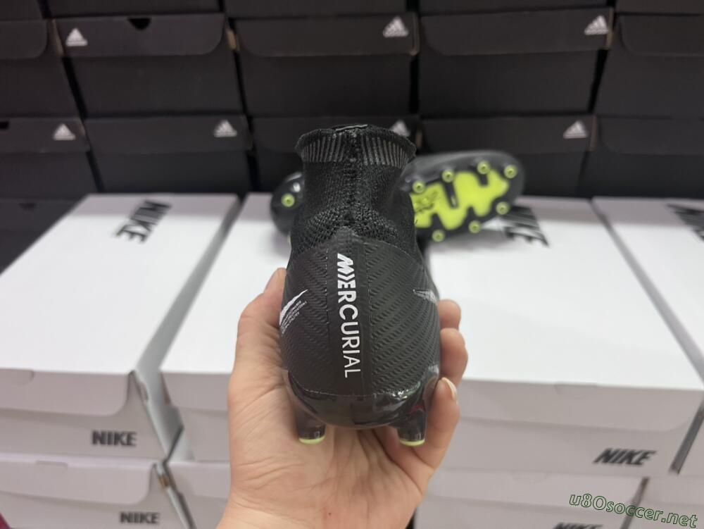 Men's Nike Air Zoom Mercurial Superfly 9 Elite AG Football Boots - Black/Green