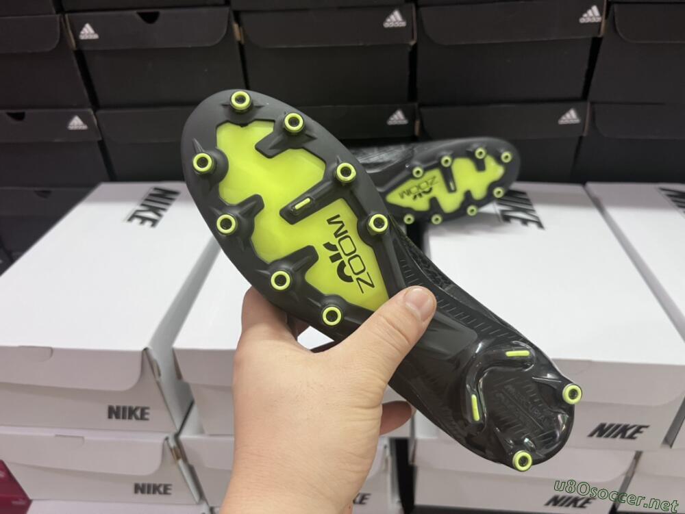 Men's Nike Air Zoom Mercurial Superfly 9 Elite AG Football Boots - Black/Green