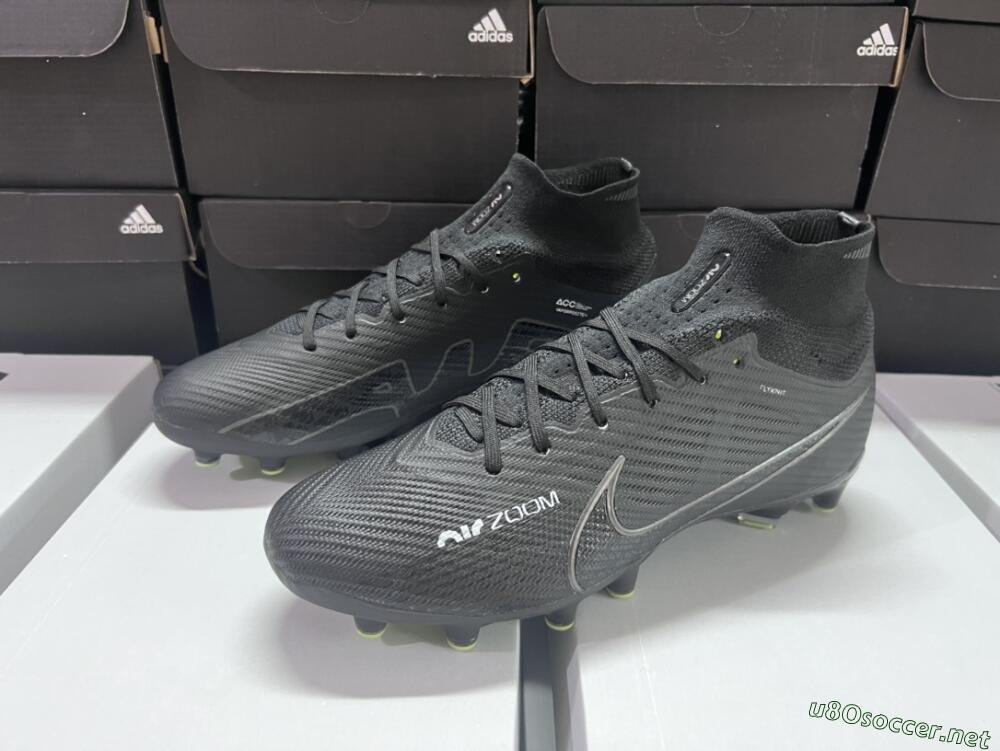 Men's Nike Air Zoom Mercurial Superfly 9 Elite AG Football Boots - Black/Green