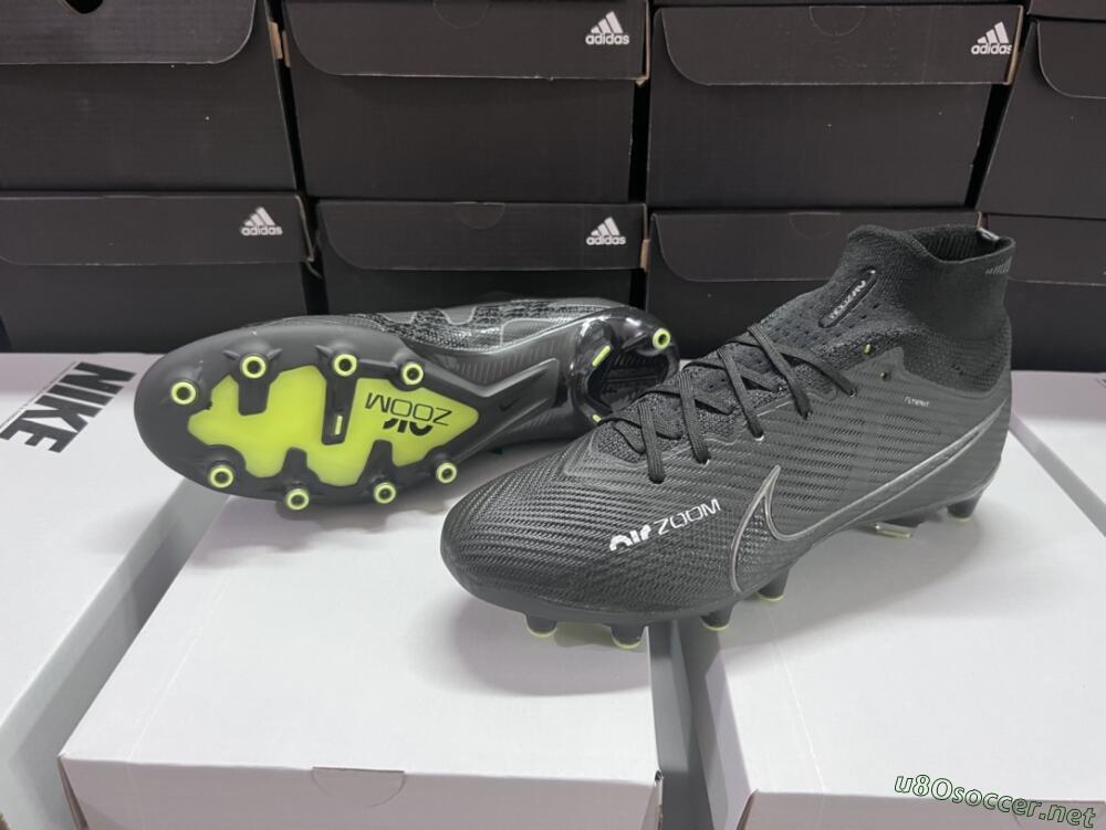 Men's Nike Air Zoom Mercurial Superfly 9 Elite AG Football Boots - Black/Green