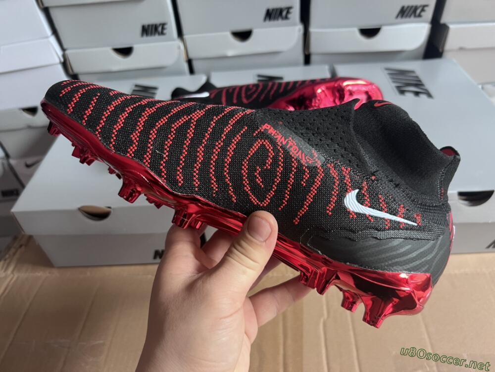 Men's Nike Phantom GX Elite DF Link FG Football Boots - Black/Red/White