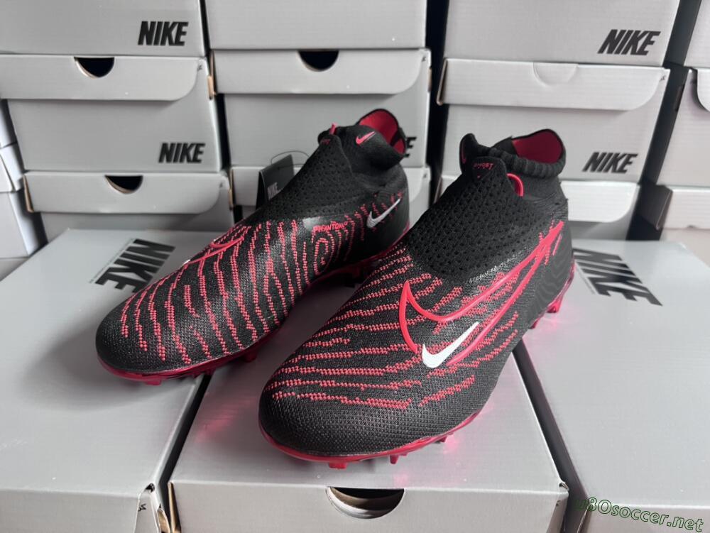 Men's Nike Phantom GX Elite DF Link FG Football Boots - Black/Red/White