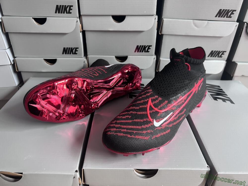 Men's Nike Phantom GX Elite DF Link FG Football Boots - Black/Red/White