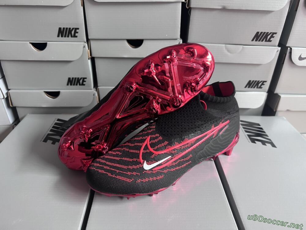 Men's Nike Phantom GX Elite DF Link FG Football Boots - Black/Red/White