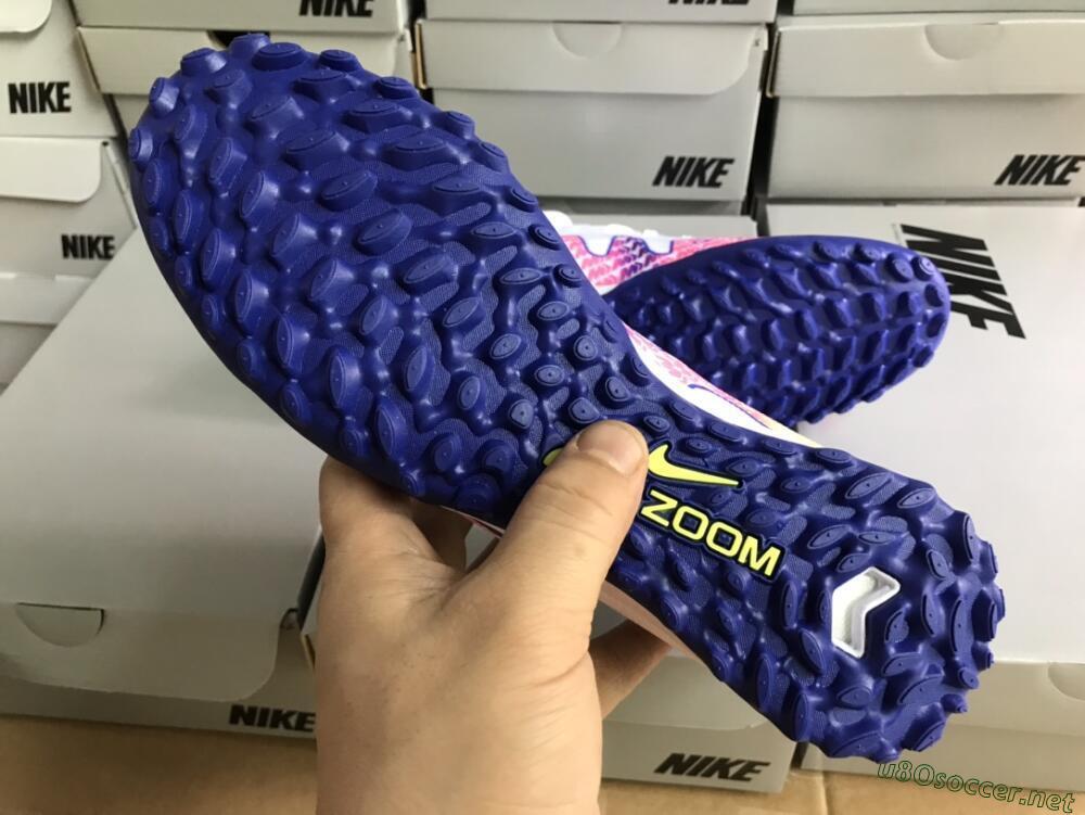 Men's Nike Air Zoom Mercurial Superfly 9 Elite TF Football Shoes - White/Blue/Pink