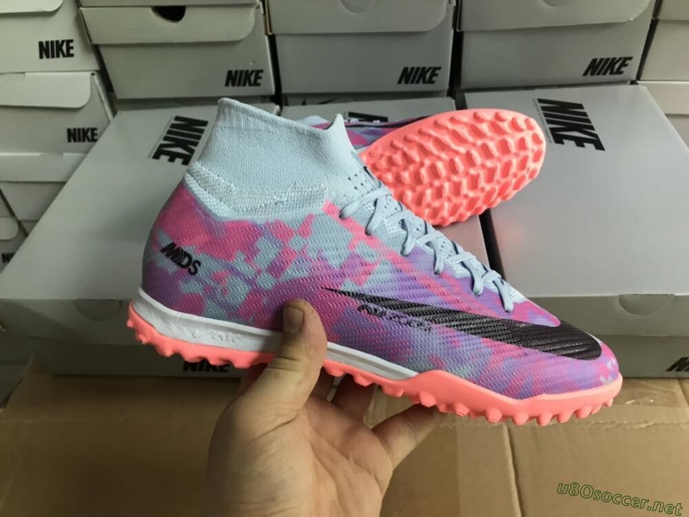 Men's Nike Air Zoom Mercurial Superfly 9 Elite TF Football Shoes - Blue/Purple/Red
