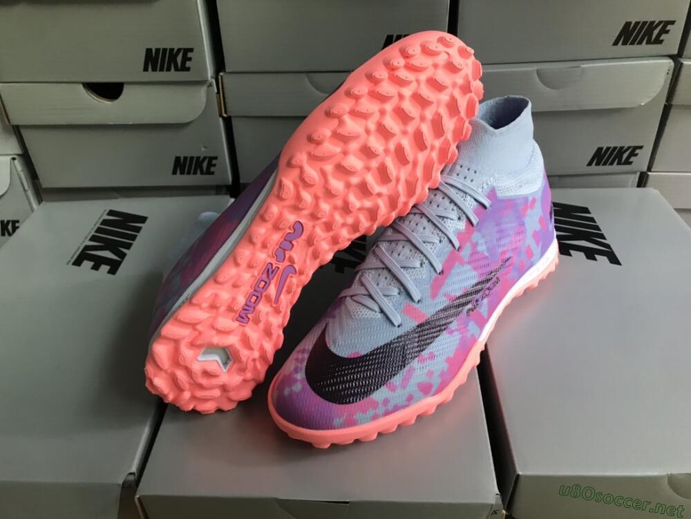 Men's Nike Air Zoom Mercurial Superfly 9 Elite TF Football Shoes - Blue/Purple/Red