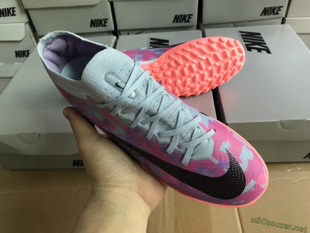 Men's Nike Air Zoom Mercurial Vapor 15 Elite TF Football Shoes - Blue/Purple/Red