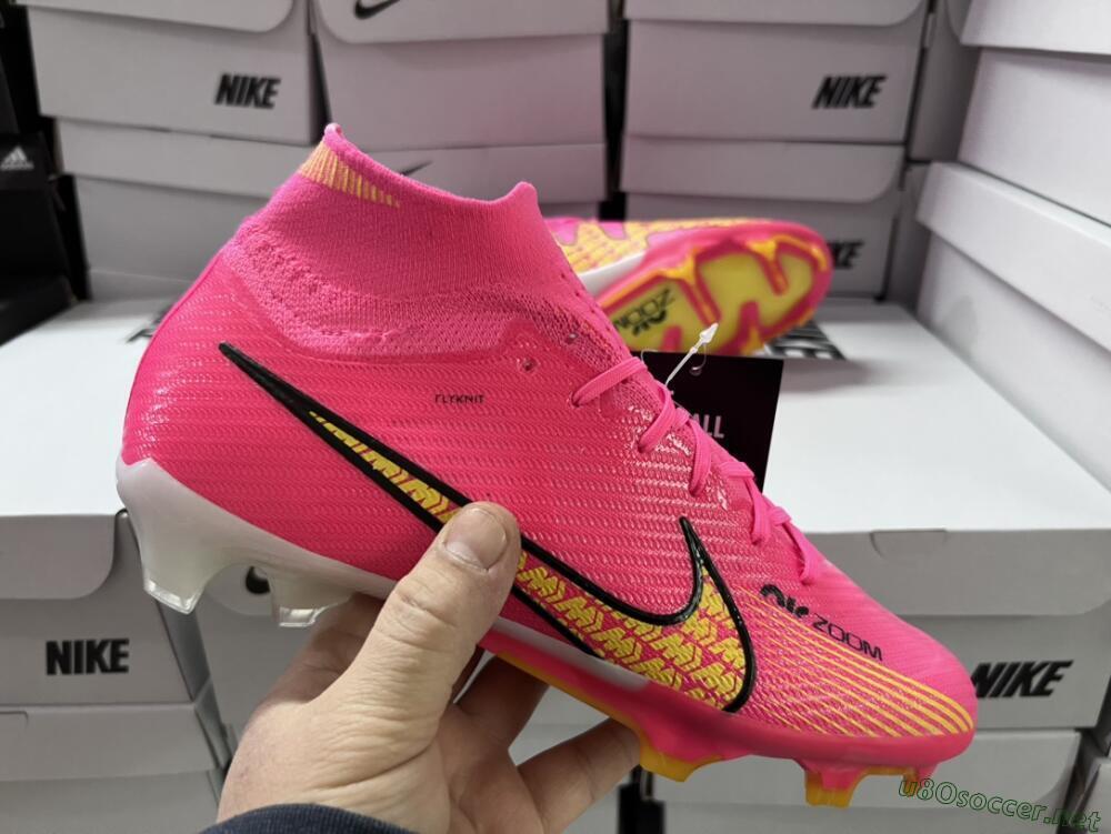 Men's Nike Air Zoom Mercurial Superfly 9 Elite FG Football Boots - Red/Black/Yellow