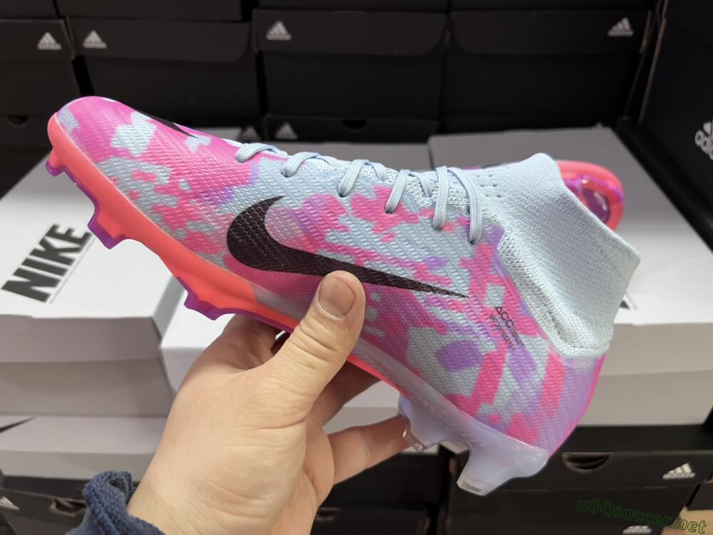Unisex Nike Air Zoom Mercurial Superfly 9 Elite FG Football Boots - Blue/Purple/Pink