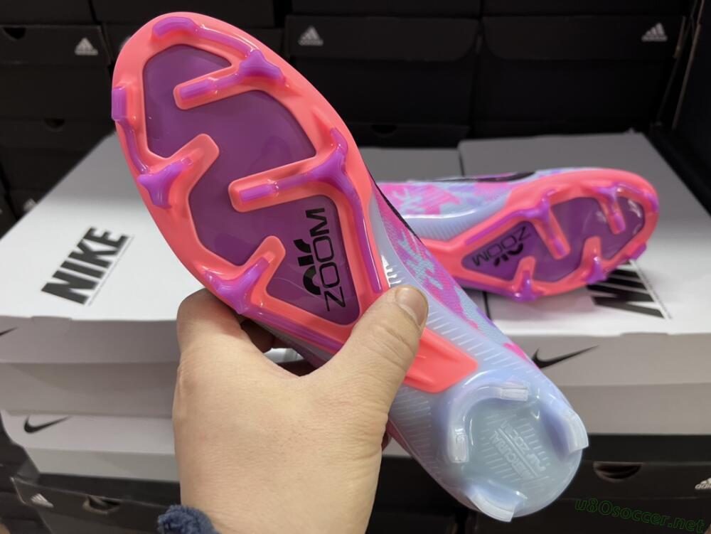 Unisex Nike Air Zoom Mercurial Superfly 9 Elite FG Football Boots - Blue/Purple/Pink