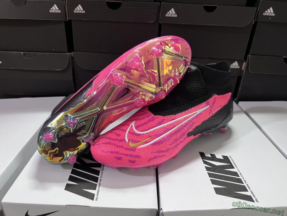 Men's Nike Phantom GX Elite DF Link FG Football Boots - Pink/Black