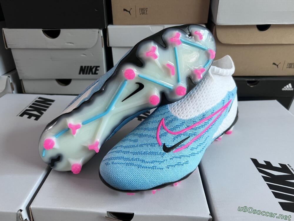 Men's Nike Phantom GX Elite DF FG Football Boots - Blue/White/Pink