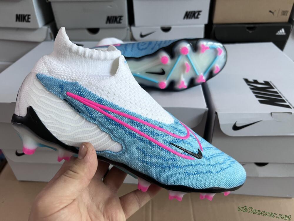 Men's Nike Phantom GX Elite DF FG Football Boots - Blue/White/Pink