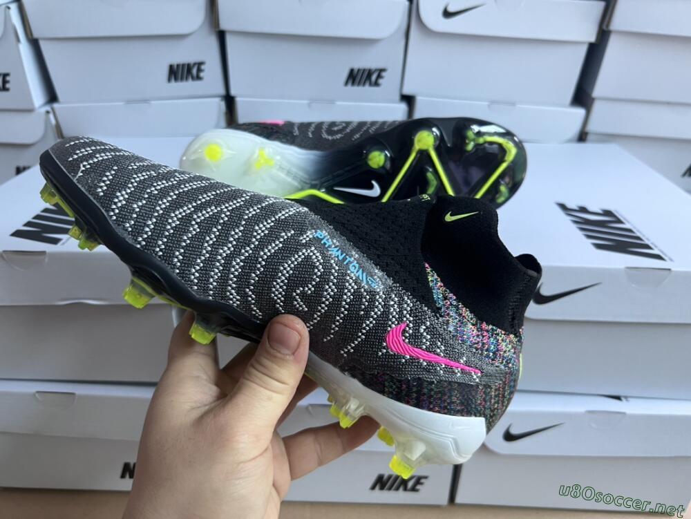 Men's Nike Phantom GX Elite DF FG Football Boots - Black/Rainbow