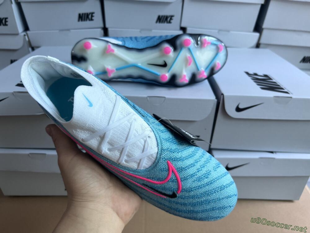 Men's Nike Phantom GX Elite FG Football Boots - Blue/White/Pink