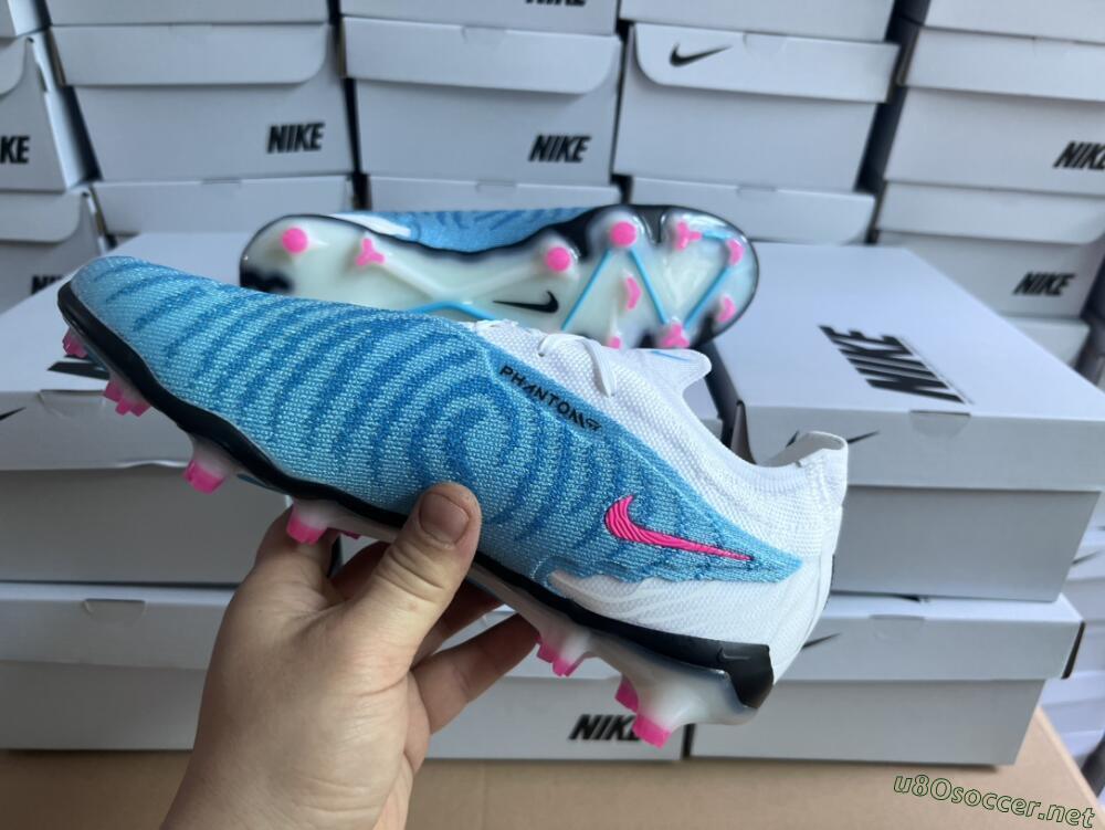 Men's Nike Phantom GX Elite FG Football Boots - Blue/White/Pink