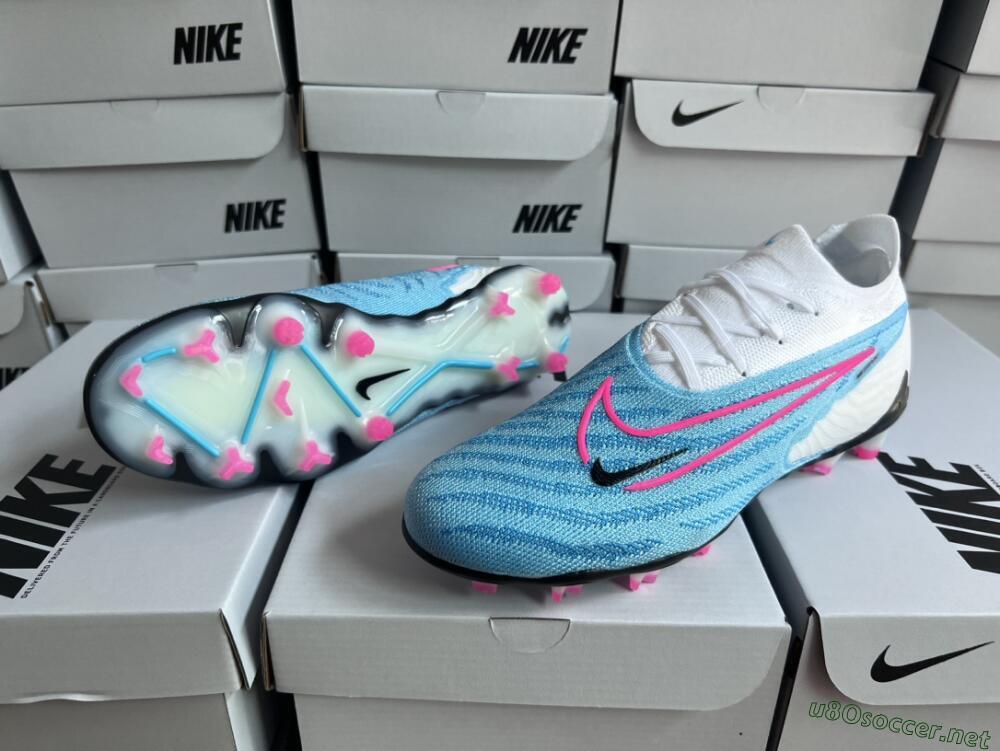 Men's Nike Phantom GX Elite FG Football Boots - Blue/White/Pink