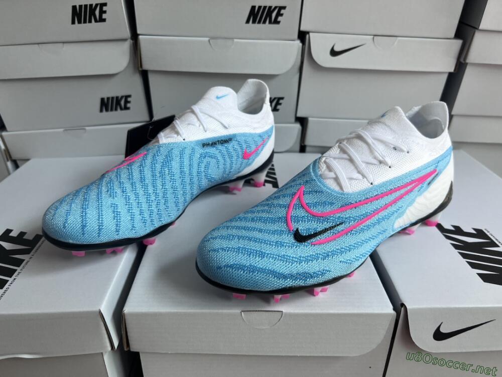 Men's Nike Phantom GX Elite FG Football Boots - Blue/White/Pink