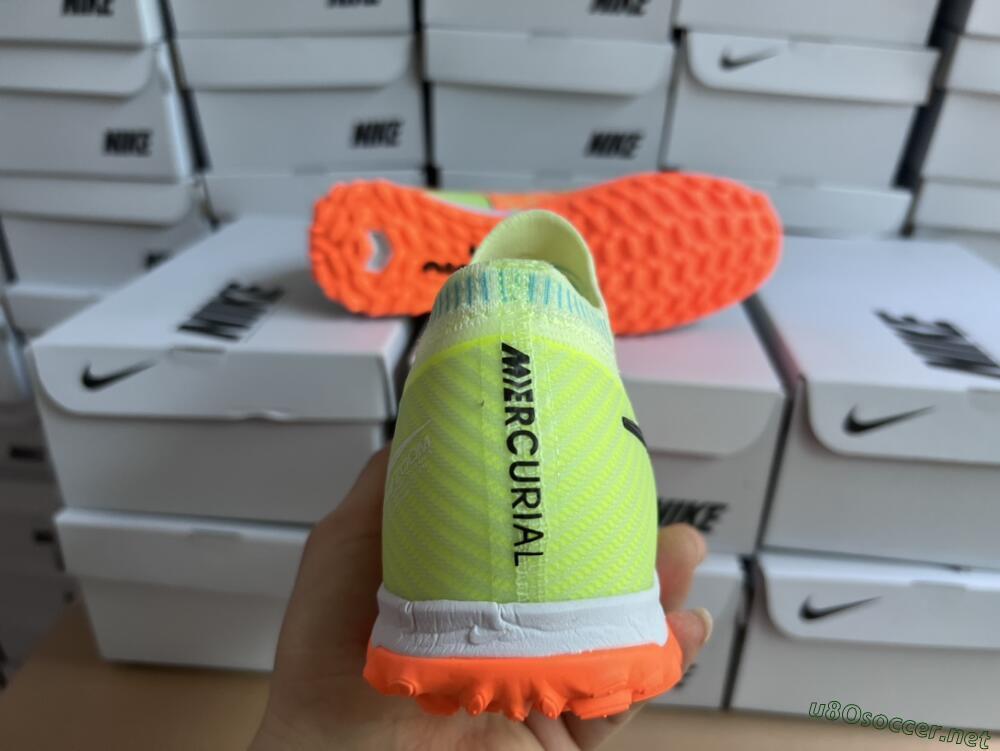 Unisex Nike Air Zoom Mercurial Vapor 15 Elite TF Football Shoes - Green/Black/Orange