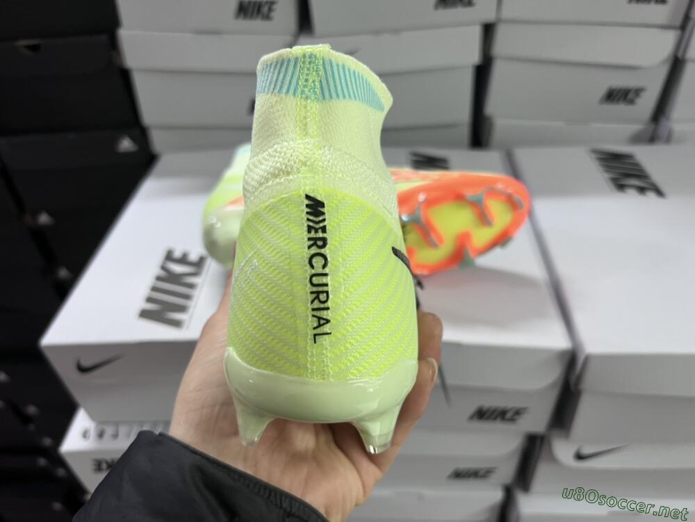 Men's Nike Air Zoom Mercurial Superfly 9 Elite FG Football Boots - Green/Orange