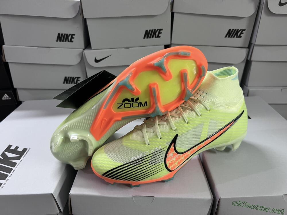 Men's Nike Air Zoom Mercurial Superfly 9 Elite FG Football Boots - Green/Orange
