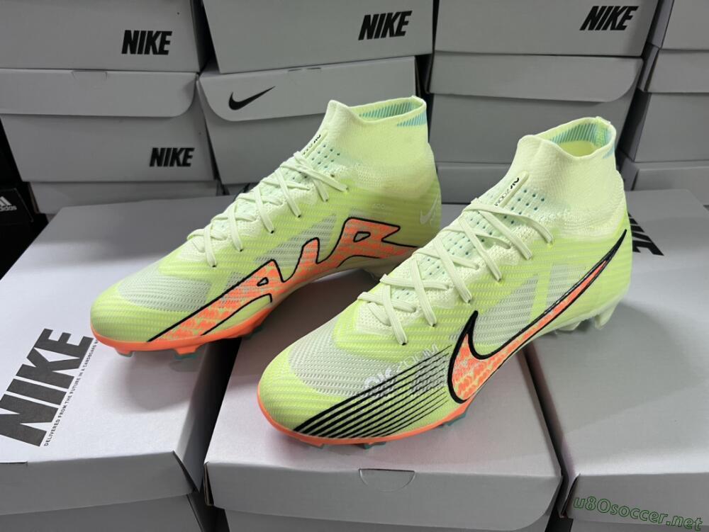Men's Nike Air Zoom Mercurial Superfly 9 Elite FG Football Boots - Green/Orange