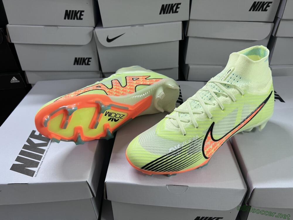 Men's Nike Air Zoom Mercurial Superfly 9 Elite FG Football Boots - Green/Orange