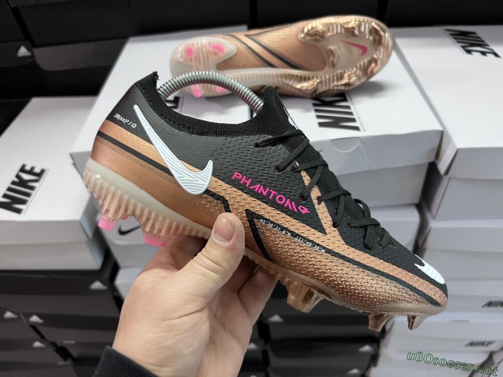 Men's Nike Phantom GT Elite FG Football Boots - Black/Gold/White