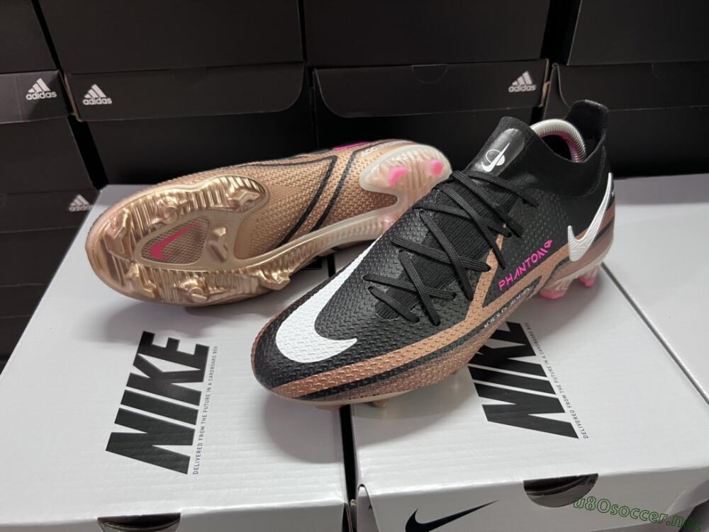 Men's Nike Phantom GT 2 DF Elite FG Football Boots - Black/Gold/White