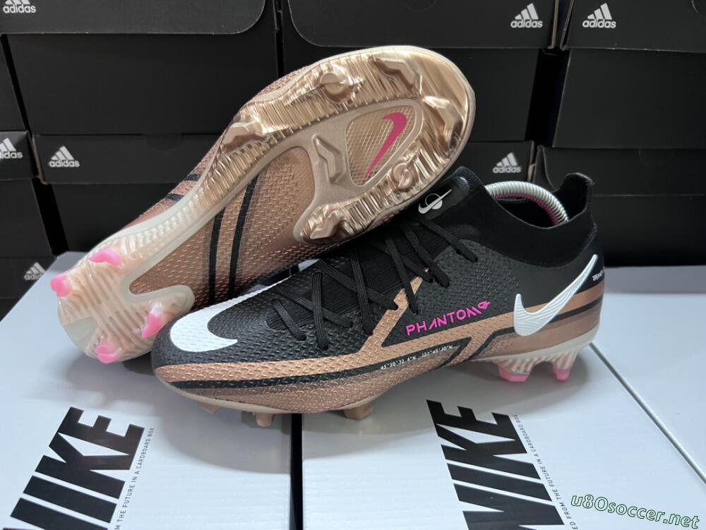 Men's Nike Phantom GT 2 DF Elite FG Football Boots - Black/Gold/White