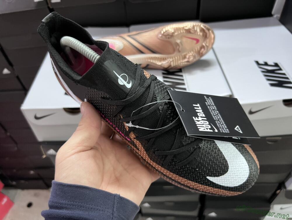 Men's Nike Phantom GT 2 DF Elite FG Football Boots - Black/Gold/White