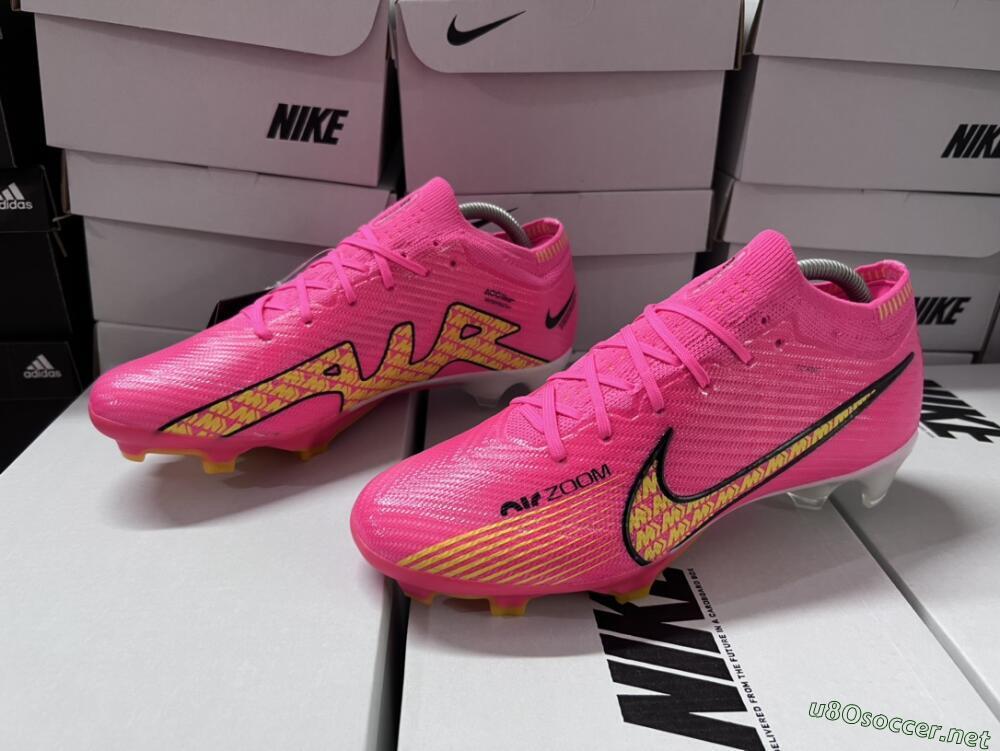 Unisex Nike Air Zoom Mercurial Vapor 15 Elite FG Football Boots - Pink/Yellow