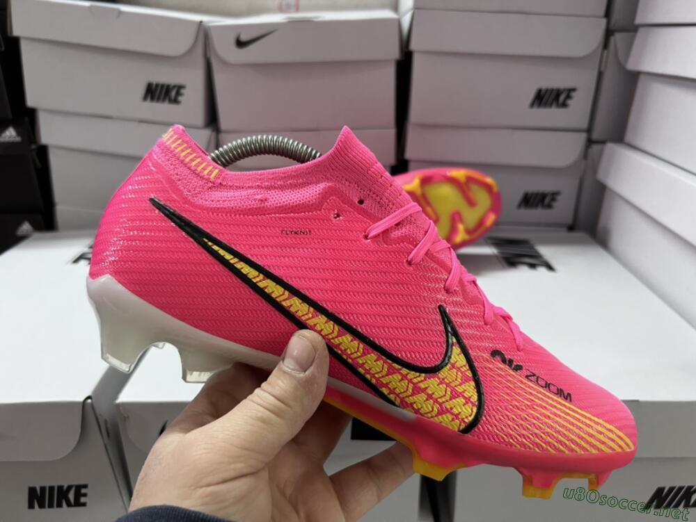 Unisex Nike Air Zoom Mercurial Vapor 15 Elite FG Football Boots - Pink/Yellow