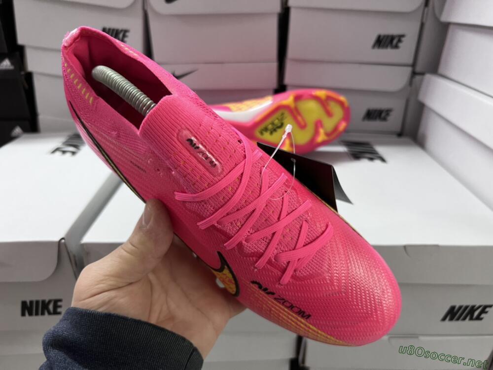 Unisex Nike Air Zoom Mercurial Vapor 15 Elite FG Football Boots - Pink/Yellow