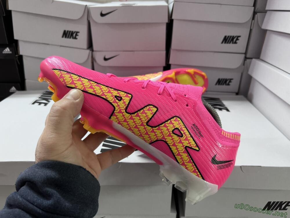 Unisex Nike Air Zoom Mercurial Vapor 15 Elite FG Football Boots - Pink/Yellow
