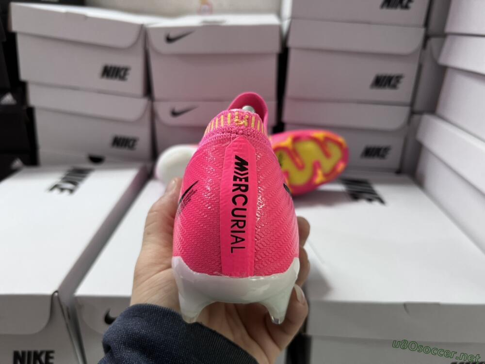 Unisex Nike Air Zoom Mercurial Vapor 15 Elite FG Football Boots - Pink/Yellow