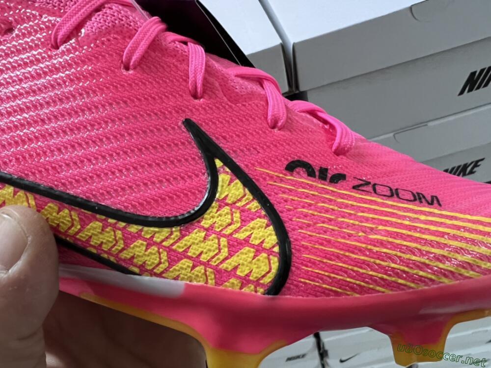 Unisex Nike Air Zoom Mercurial Vapor 15 Elite FG Football Boots - Pink/Yellow