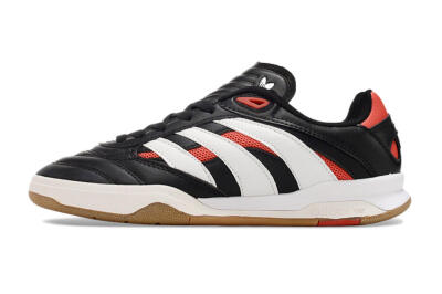Unisex Adidas Predator Mundial IC Football Shoes - Black/White/Red