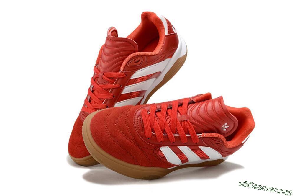 Unisex Adidas Predator Mundial IC Football Shoes - Red/White/Brown 3