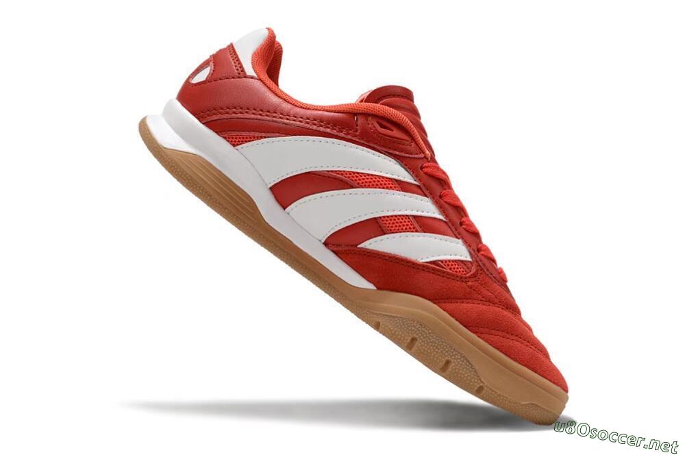 Unisex Adidas Predator Mundial IC Football Shoes - Red/White/Brown 4