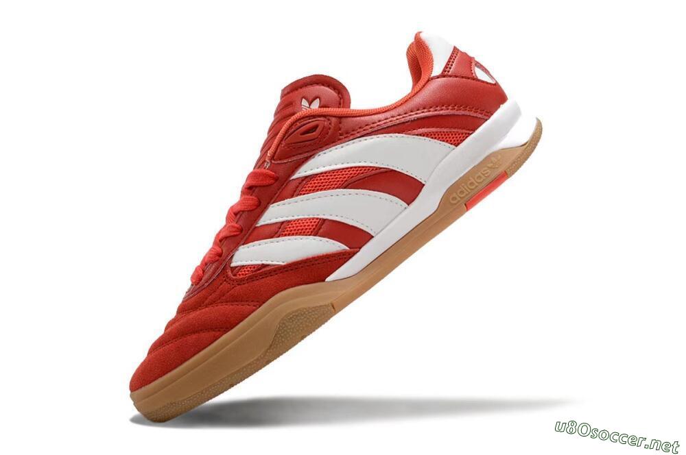 Unisex Adidas Predator Mundial IC Football Shoes - Red/White/Brown 5