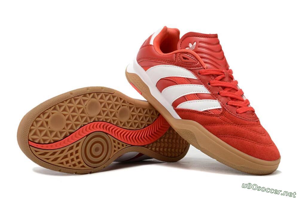 Unisex Adidas Predator Mundial IC Football Shoes - Red/White/Brown 1